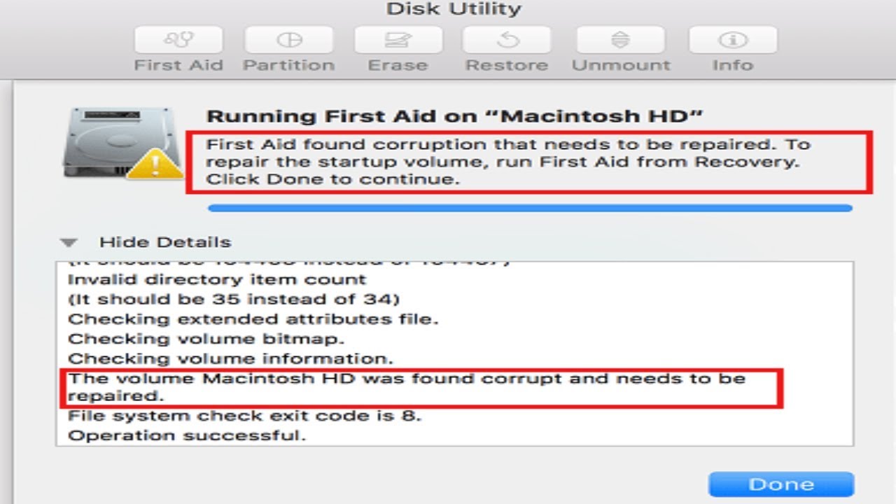how to run first aid in mac